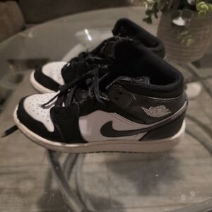 Nike Kids Black and White High-Top Sneakers